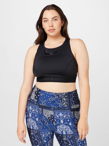 Tommy Hilfiger Curve Bralette Bra in Black: front