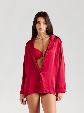 Lindex Pajama Shirt in Red: front
