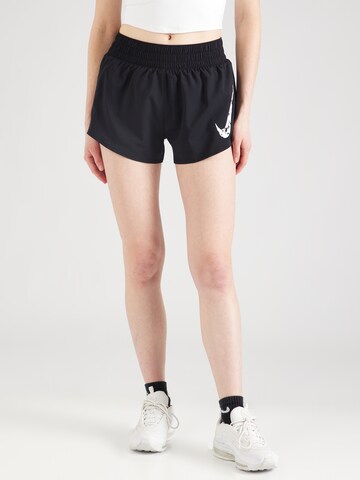 NIKE Regular Sportbroek 'ONE SWSH' in Zwart: voorkant