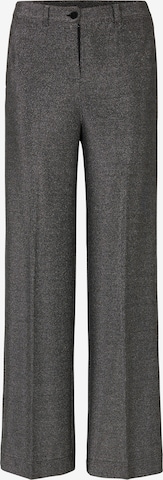 JOOP! Wide leg Pleat-Front Pants in Black: front