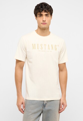 MUSTANG T-Shirt 'Style Austin ' in Beige: Vorderseite