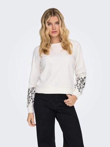 JDY Sweatshirt 'JDYParis' i hvid: forside