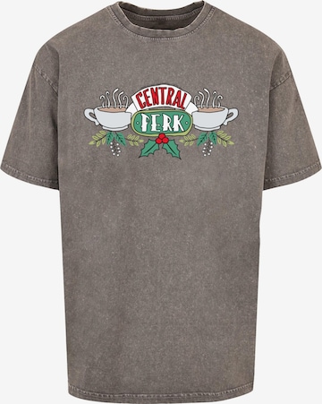 ABSOLUTE CULT Shirt 'Friends - Festive Central Perk' in Grey: front