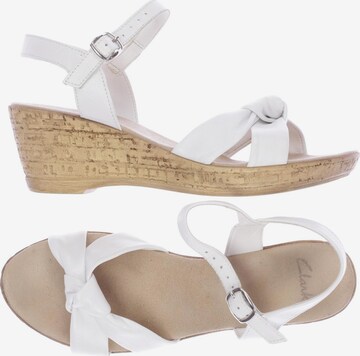 CLARKS Sandals & High-Heeled Sandals in 39,5 in White: front