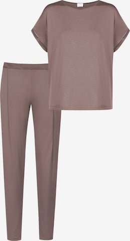 Mey Pyjama 'Pure Chic' in Braun: Vorderseite