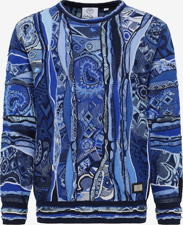 Carlo Colucci Sweater 'De Pero' in Blue: front
