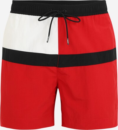Tommy Hilfiger Underwear Badeshorts in rot / schwarz / weiß, Produktansicht