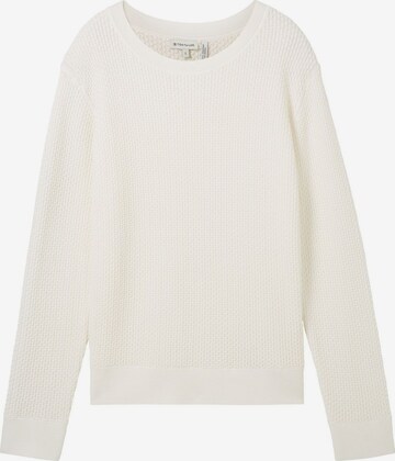 TOM TAILOR Sweater in White: front