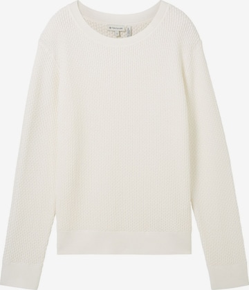 TOM TAILOR Sweater in White: front