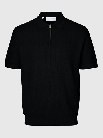 T-Shirt SELECTED HOMME en noir : devant