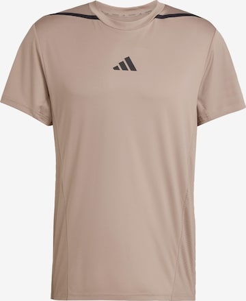 ADIDAS PERFORMANCE - Camiseta funcional 'Designed for Training Pro' en marrón: frente