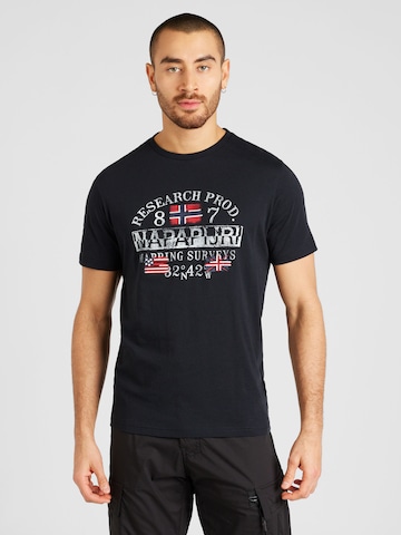 T-Shirt 'SETREL' NAPAPIJRI en noir : devant