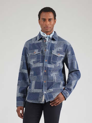 SCOTCH & SODA Φθινοπωρινό και ανοιξιάτικο μπουφάν σε μπλε: μπροστά