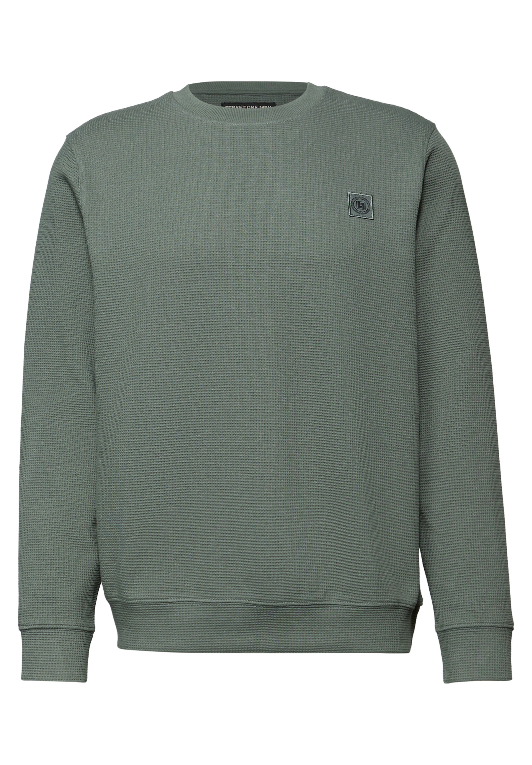 Street One MEN Sweatshirt in Grün: Vorderseite
