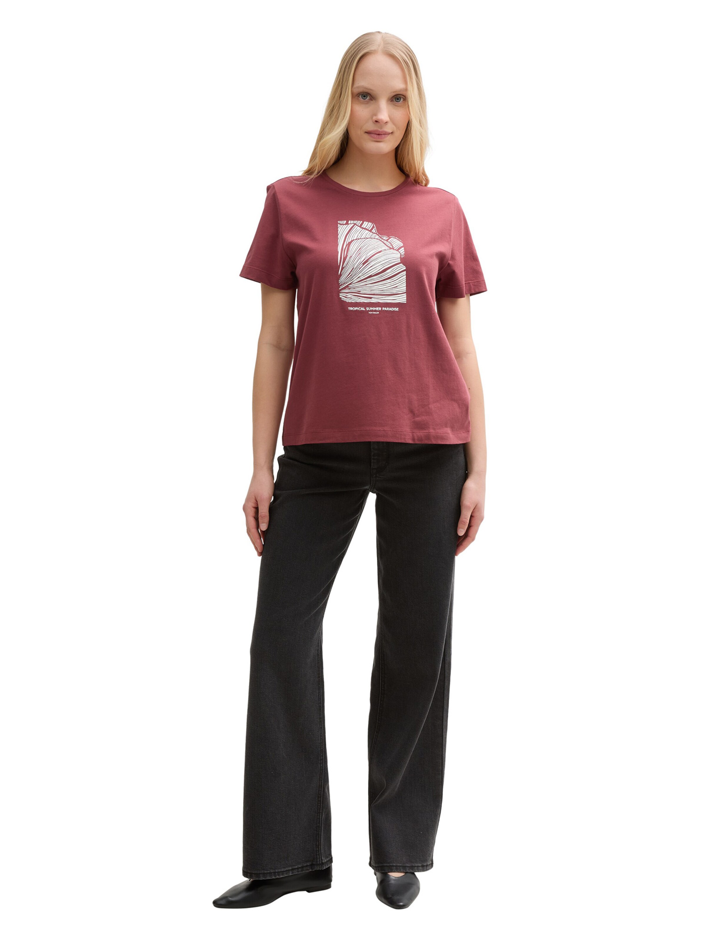 TOM TAILOR Тениска в червено