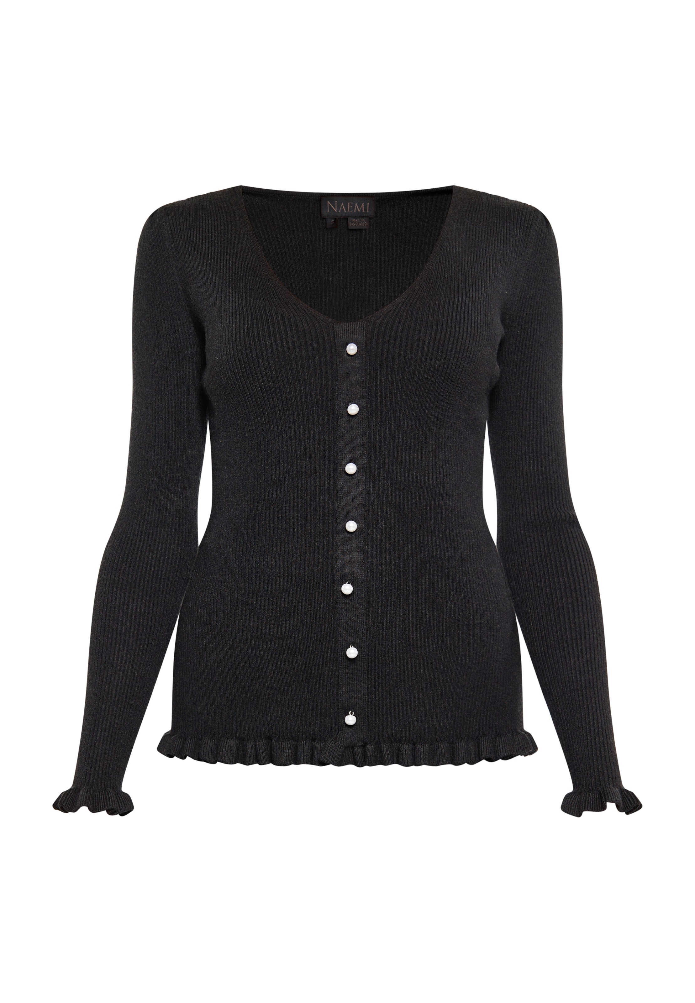 NAEMI Cardigan i sort: forside