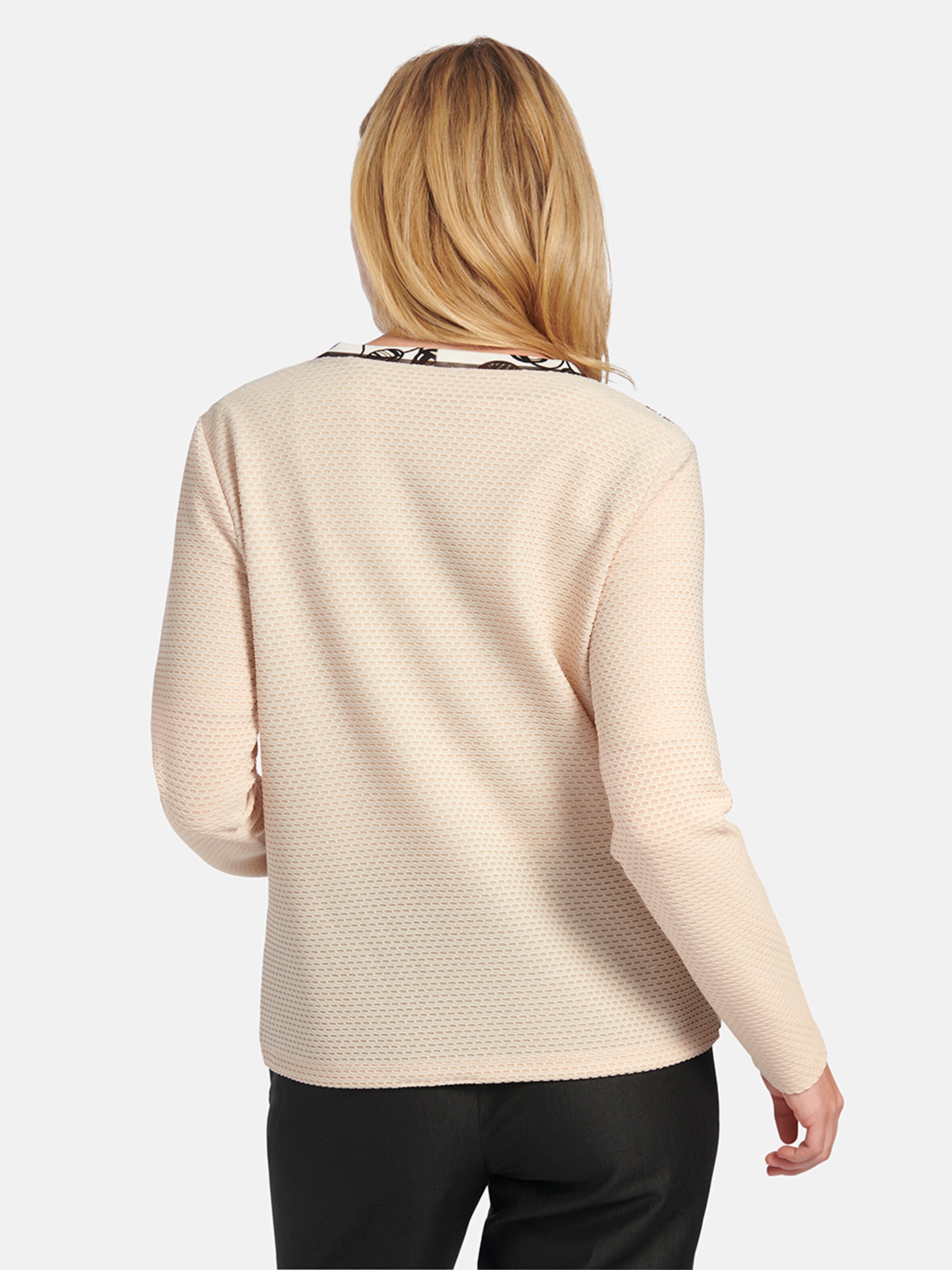 Frauen Sweat Basler Sweatjacke in Beige, Weiß - XJ31118 Frauen Sweat Basler Sweatjacke in Beige, Weiß - XJ31118