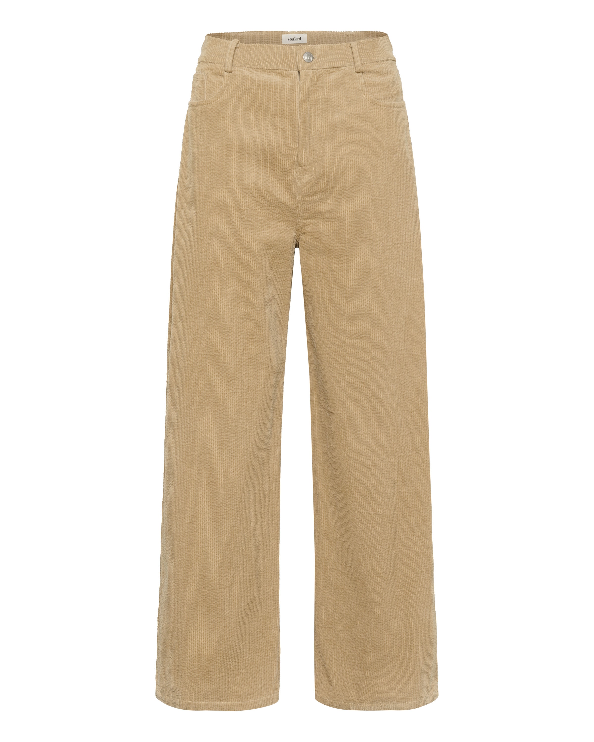 SOAKED IN LUXURY Loose fit Pants 'Lauven' in Beige: front