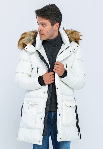 Giorgio di Mare Wintermantel in Weiß: Vorderseite