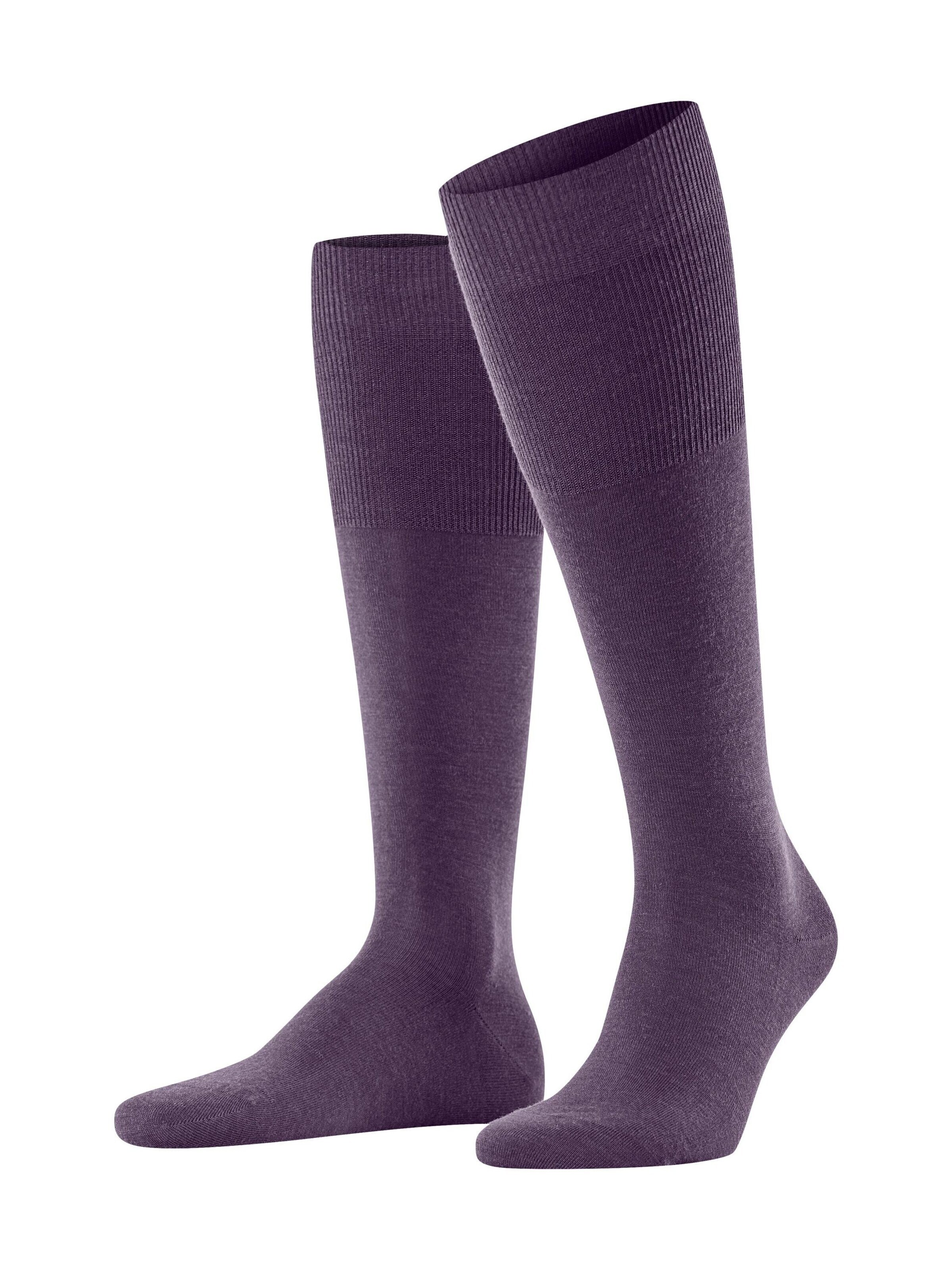FALKE Knee High Socks 'Airport' in Purple: front