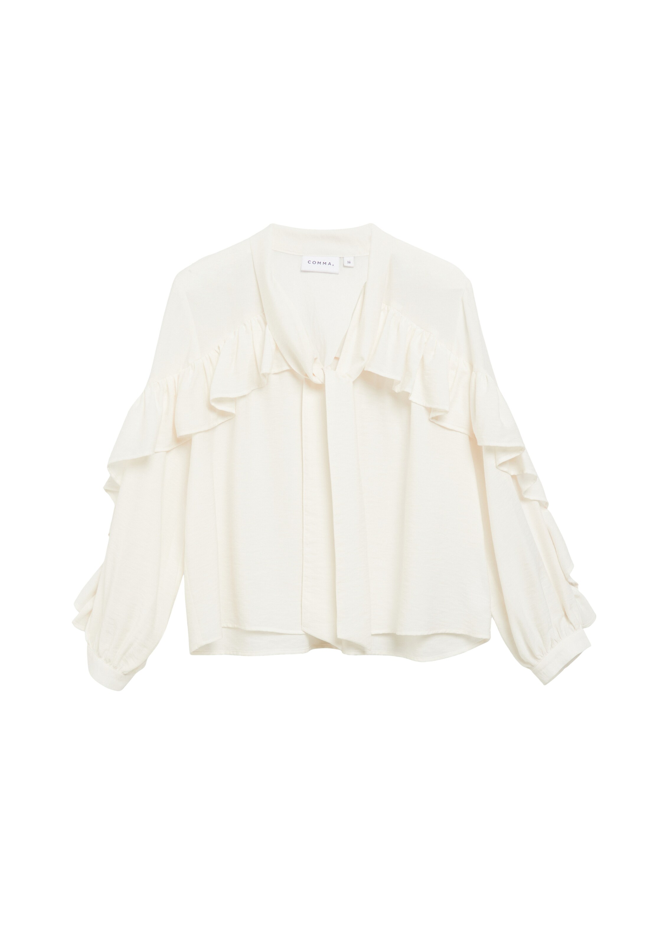 COMMA Blouse in XXS in de kleur Ecru, Productweergave