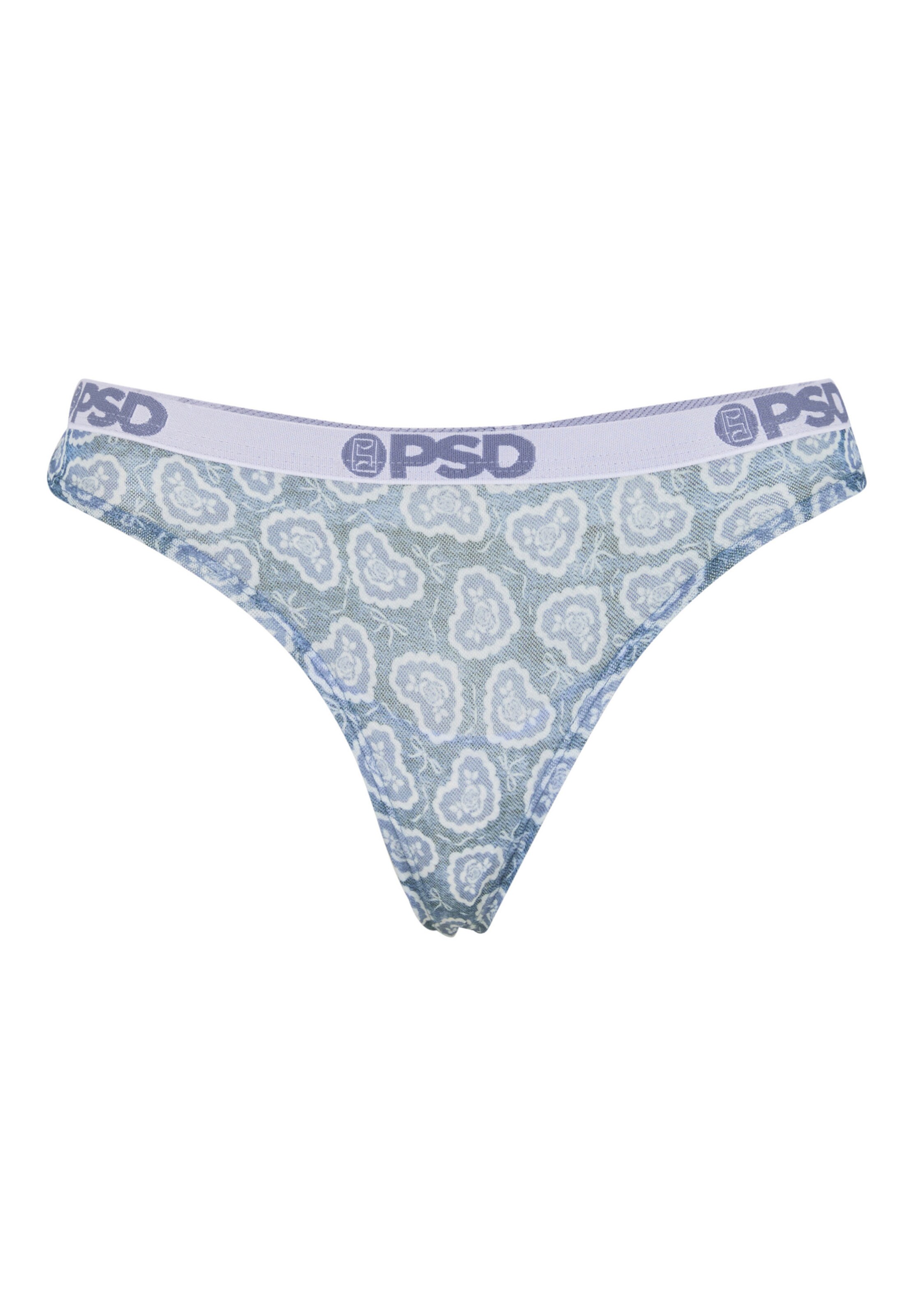 PSD Underwear Thong 'Countryrose' in Blue: front
