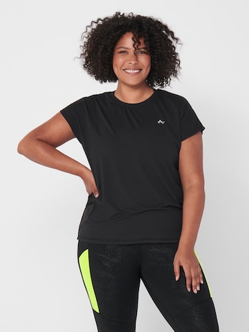 Only Play Curvy Sportshirt 'Aubree' in Schwarz: predná strana