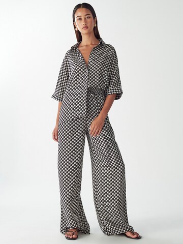 Willa Wide Leg Hose in Schwarz