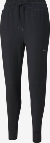 PUMA Tapered Workout Pants 'Studio Foundations' in Black: front