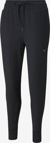 PUMATapered Sportske hlače 'Studio Foundations' - crna boja: prednji dio