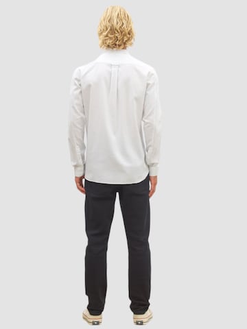NOWADAYS Slim fit Button Up Shirt 'Oxford Melange' in White