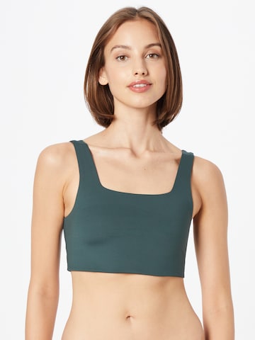 Girlfriend Collective Bralette Sports Bra in Green: front