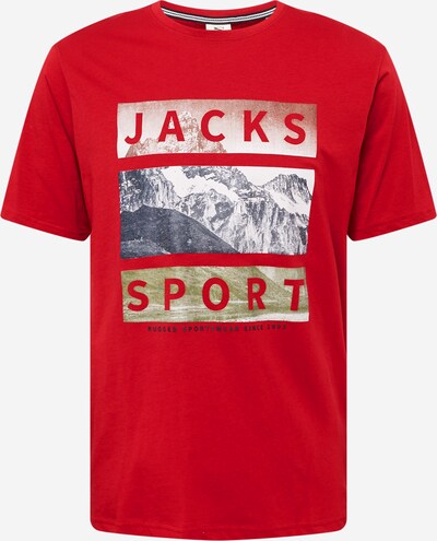 Jack's T-Shirt 'Mountain' in mischfarben / rot, Produktansicht