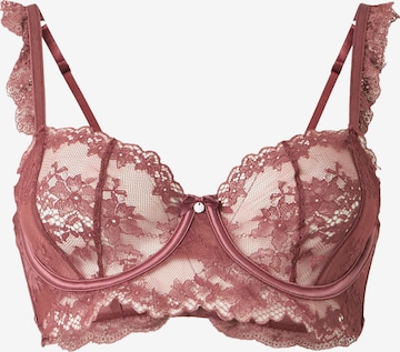 rožinė Hunkemöller Marškinėliai Liemenėlė 'Naomi': priekis