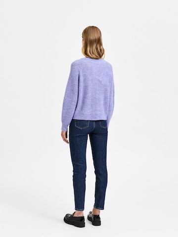 SELECTED FEMME Knit Cardigan 'Lulu' in Purple