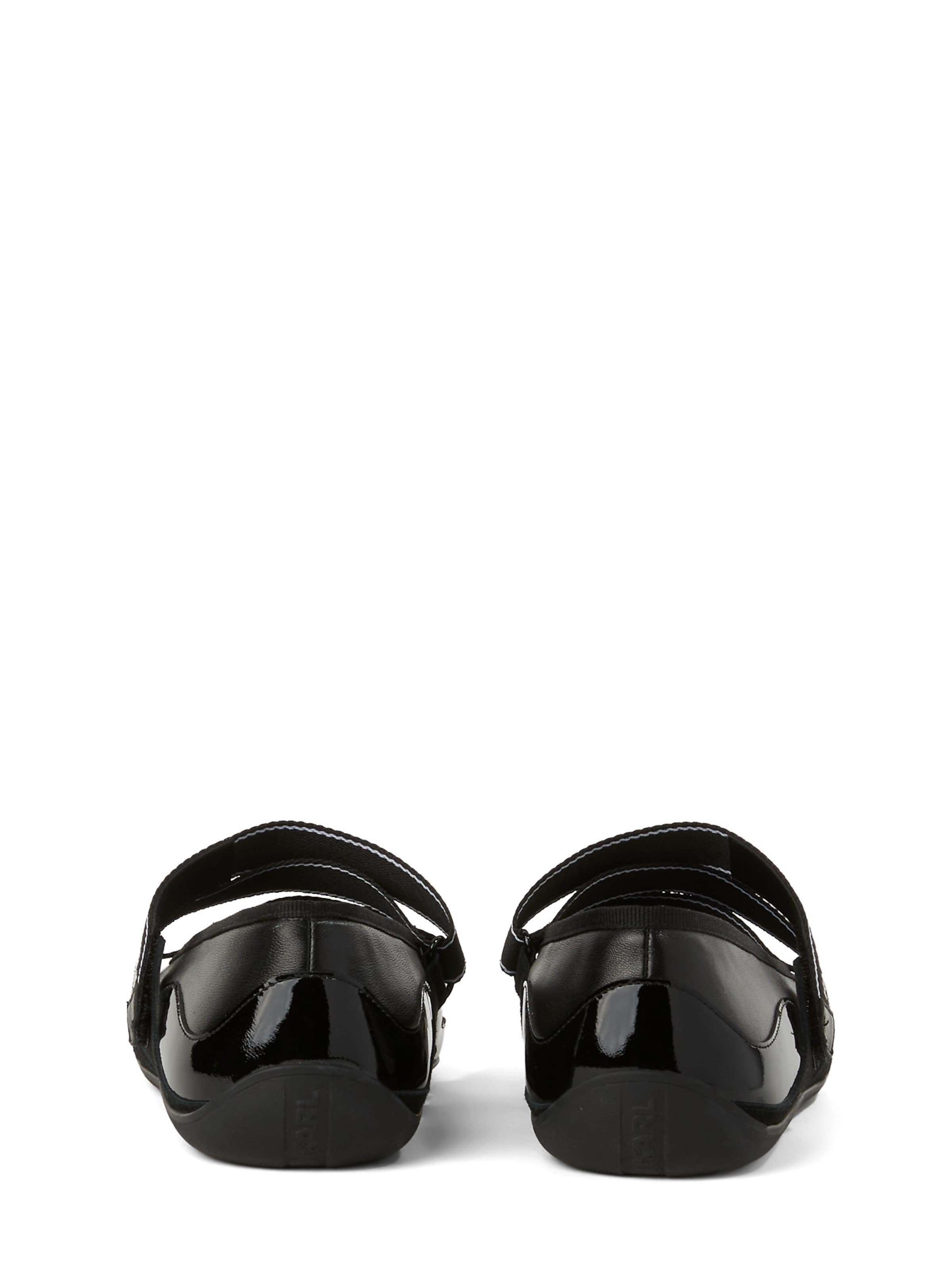 Karl Lagerfeld Balerinka z rzemykiem w kolorze czarny