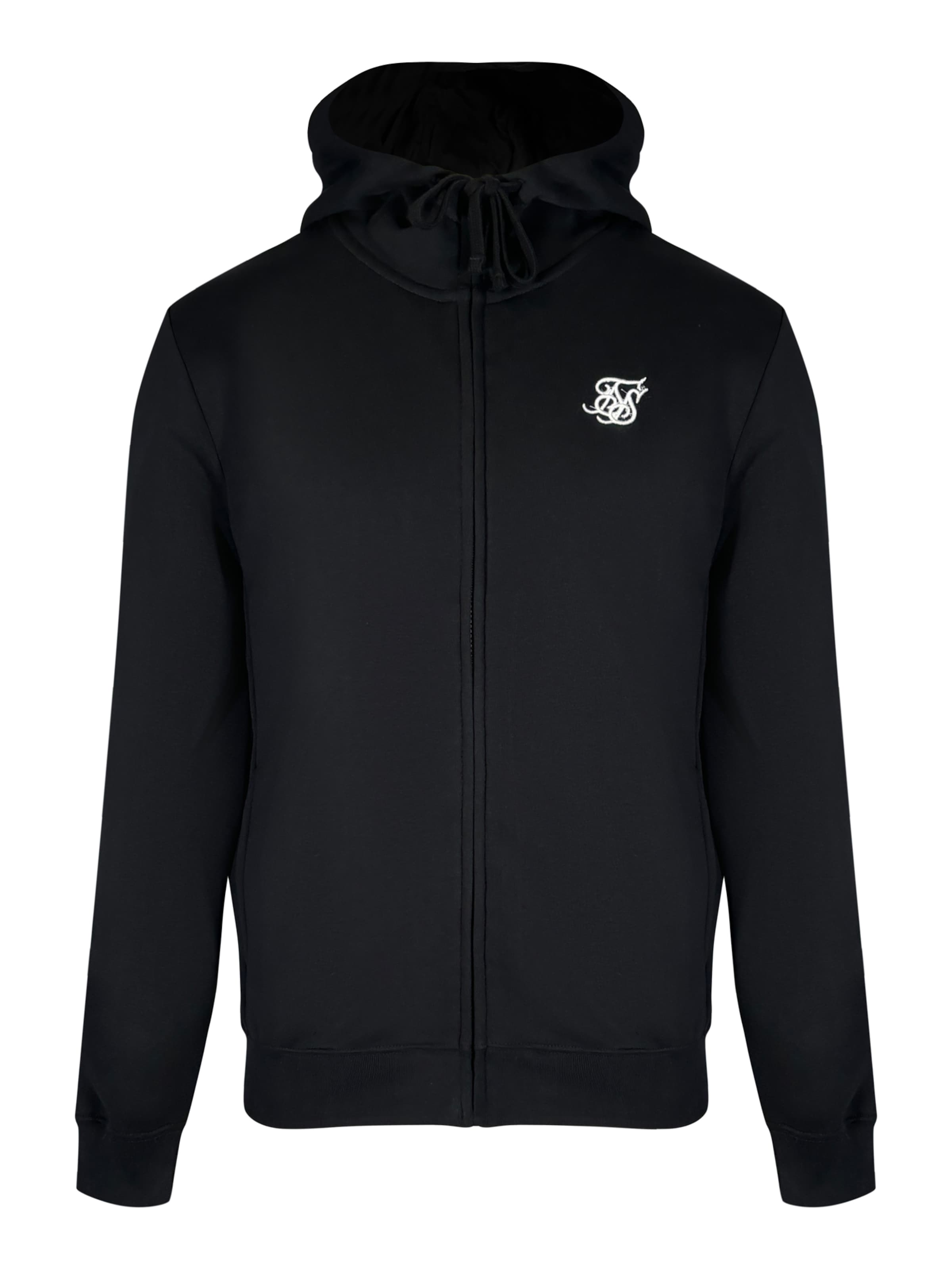 Giacca di felpa 'Essential' di SikSilk in nero: frontale