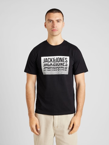 T-Shirt 'FLINT' JACK & JONES en noir : devant