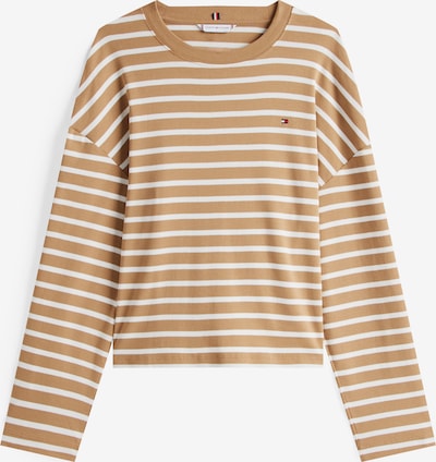 TOMMY HILFIGER Majica u boja devine dlake (camel) / bijela, Pregled proizvoda