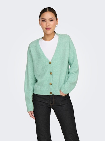 Cardigan 'ONLRica' ONLY en vert : devant