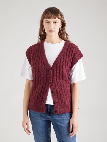 TOPSHOP Knitted vest in Red: front