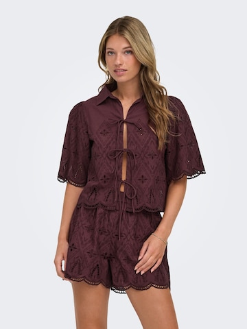 ONLY Bluse 'ONLFRANI' in Braun: Vorderseite