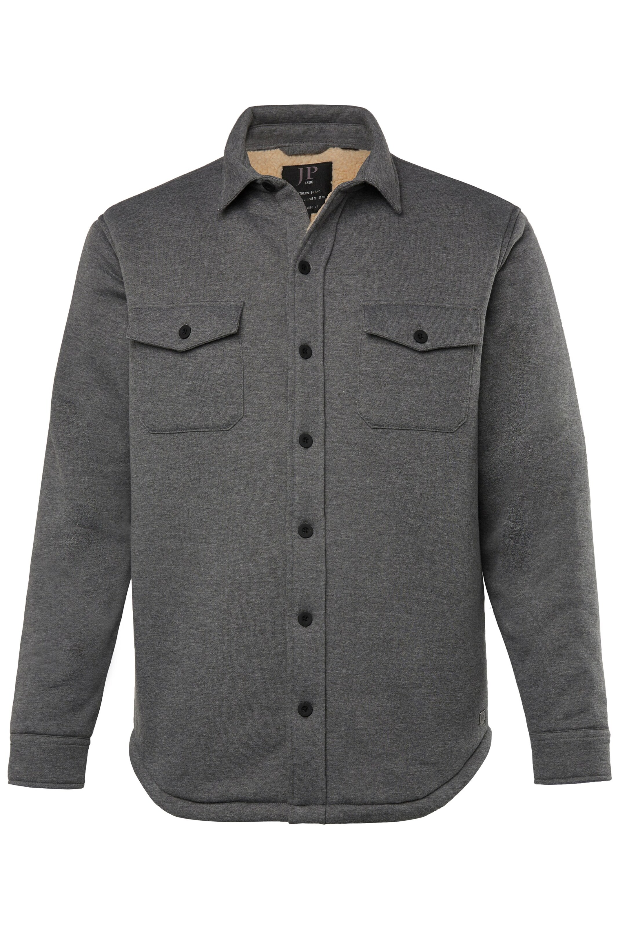 JP1880 Regular fit Overhemd in Grijs: voorkant
