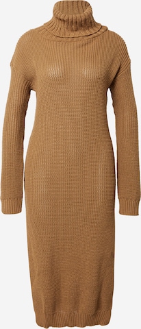 Femme Luxe Knitted dress 'ROSLYN' in Brown: front