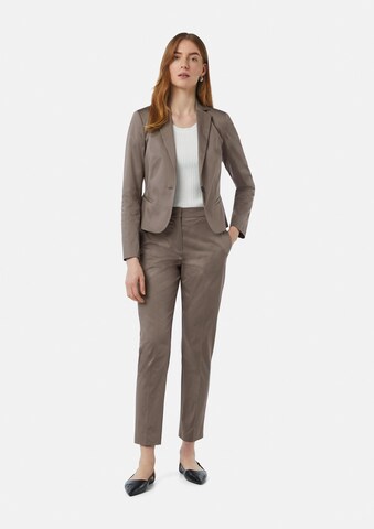 Coupe slim Pantalon à plis COMMA en marron