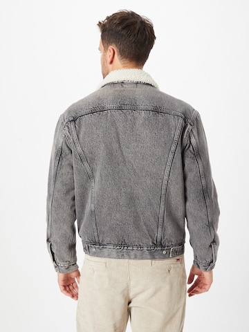 LEVI'S ® Regular fit Between-season jacket 'Vintage Fit Sherpa Trucker' in Grey