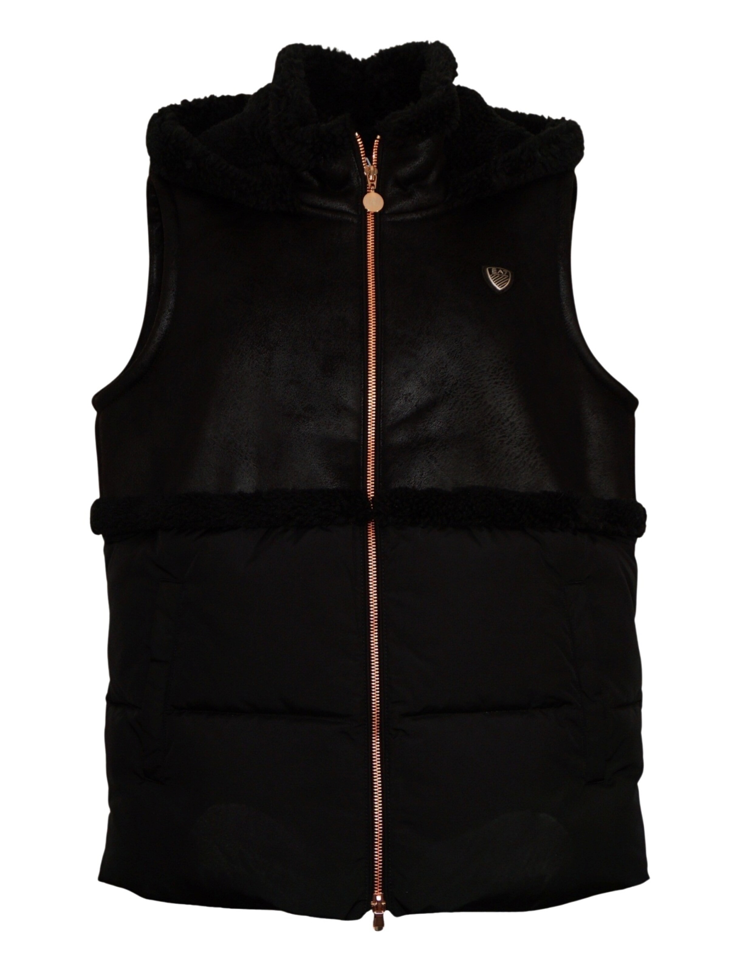 Gilet EA7 Emporio Armani en noir : devant