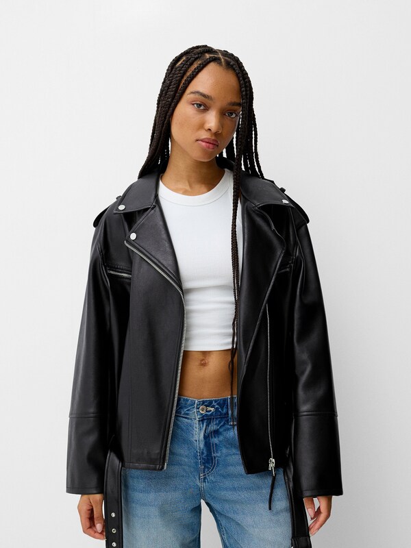 Bershka Between-Season Jacket in Black