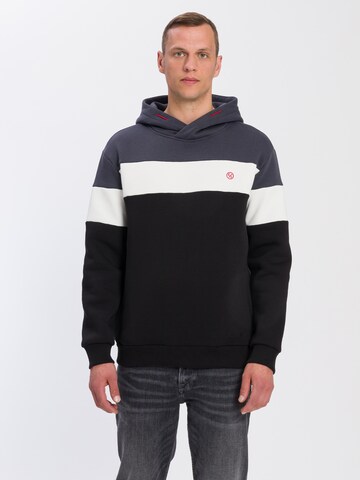 Cross Jeans Sweatshirt in Schwarz: predná strana