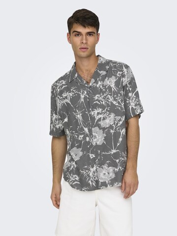 Only & Sons Regular Fit Hemd 'BUD' in Grün: Vorderseite
